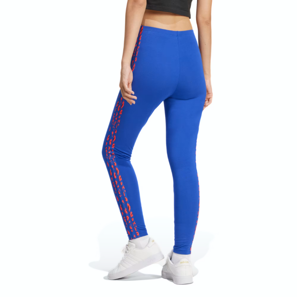 Adidas Leggings Animalier 3-Stripes - Semi Lucid Blue/Red/Black - immagine 3