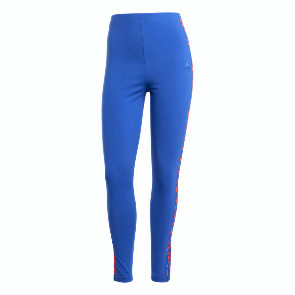 Adidas Leggings Animalier 3-Stripes - Semi Lucid Blue/Red/Black - immagine 5
