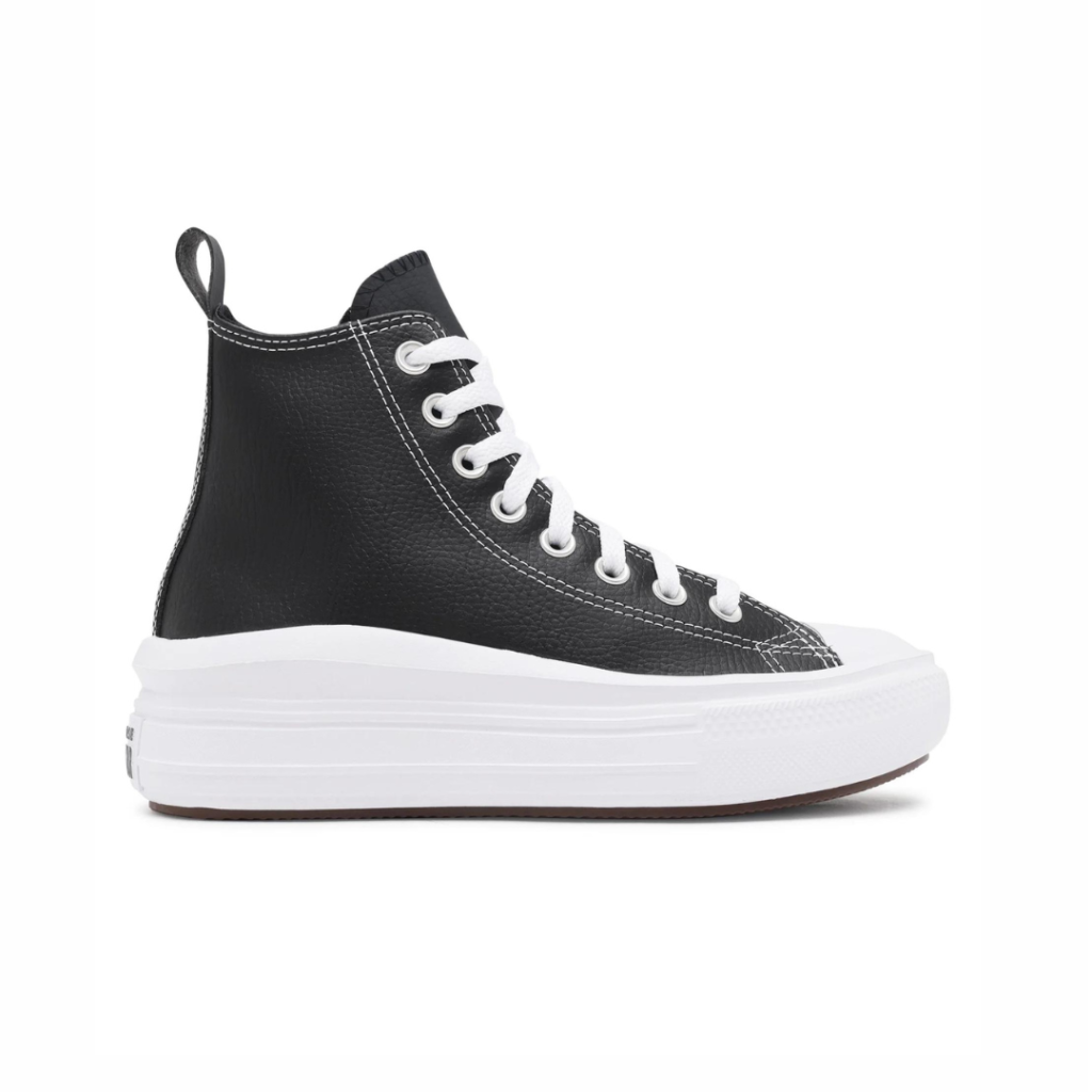 Converse Chuck Taylor Move Platform Leather - Black/White - immagine 4
