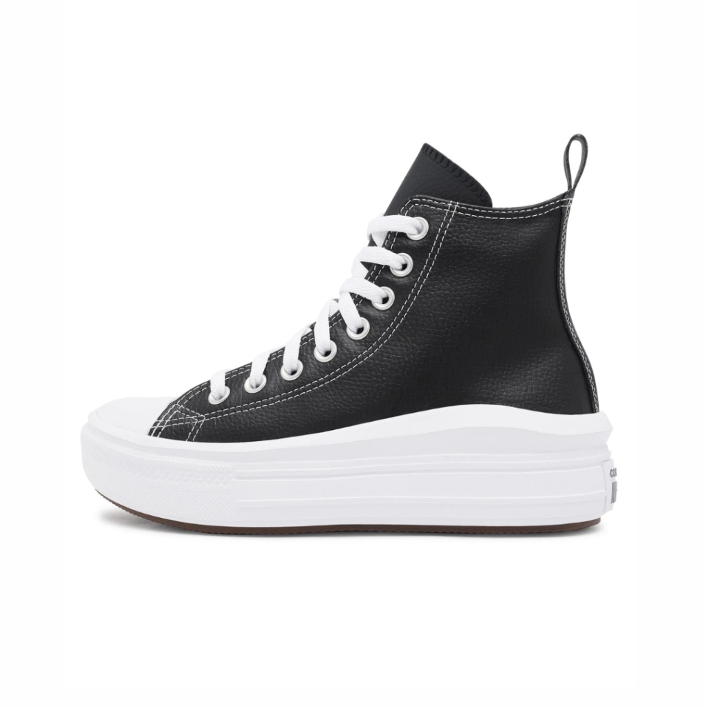 Converse Chuck Taylor Move Platform Leather - Black/White - immagine 2