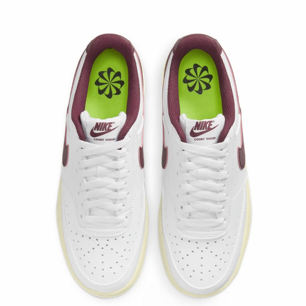Nike Court Vision Low Next Nature - White/Muslin/Metallic Gold Star/Team Red - immagine 6