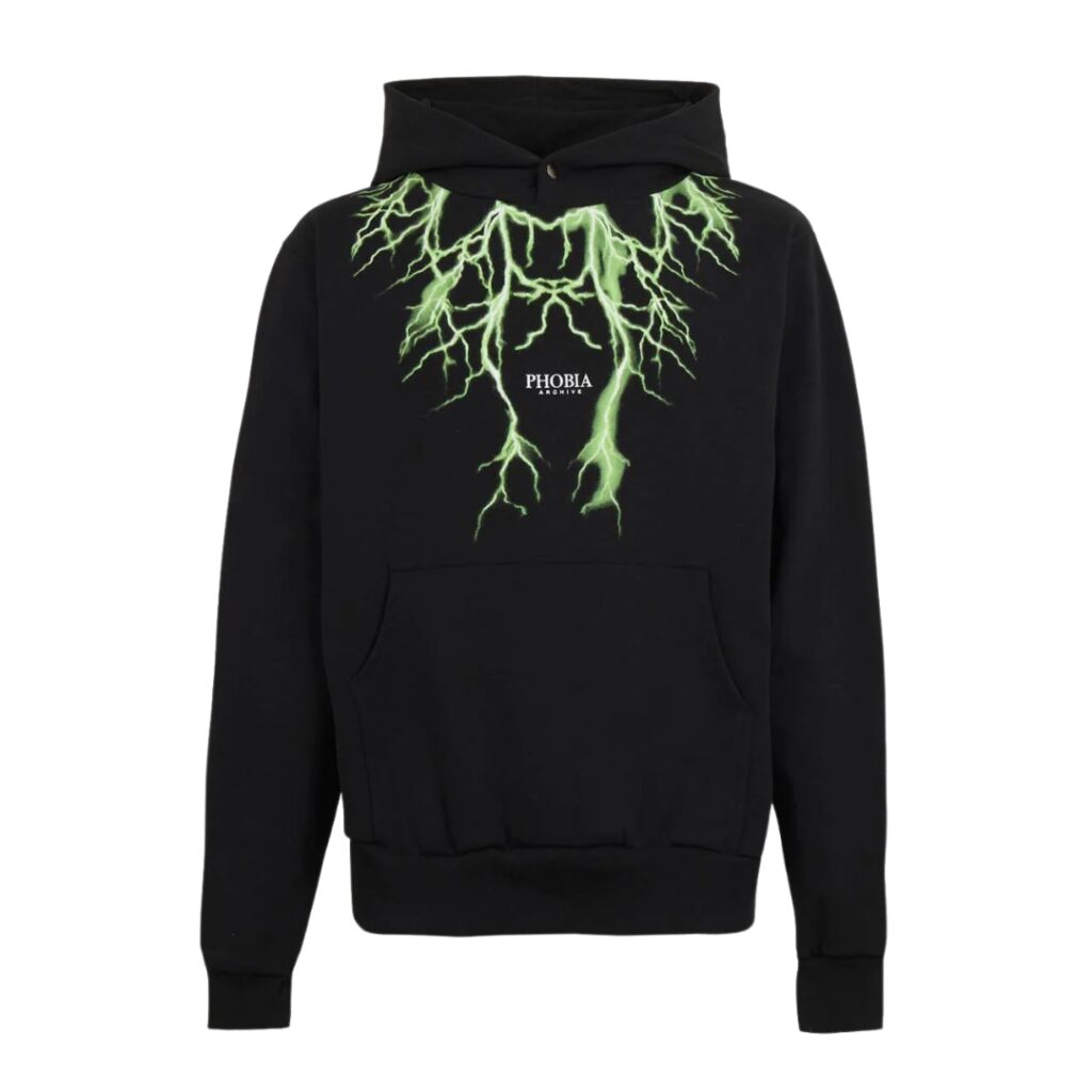 Phobia Felpa Con Cappuccio Lightning - Black/Green