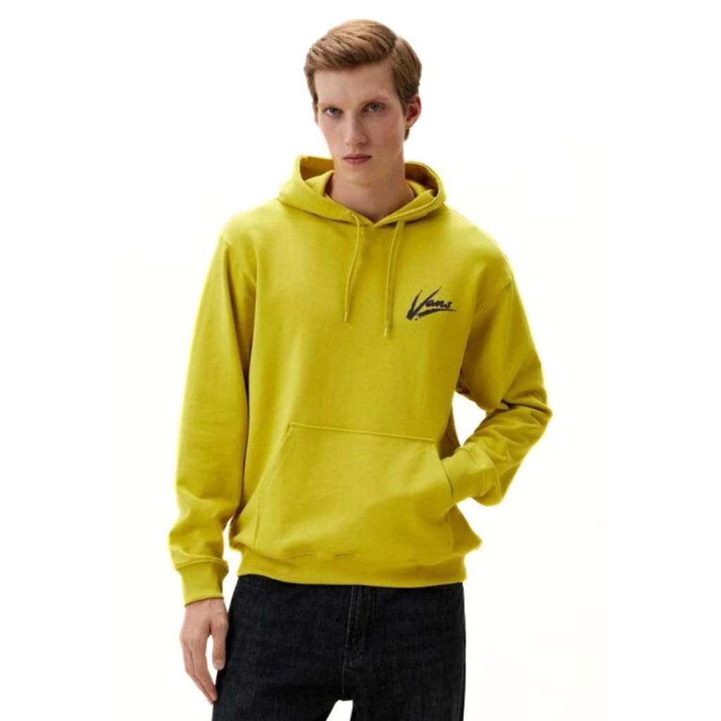 Vans Felpa Con Cappuccio Brush Script - Warm Olive