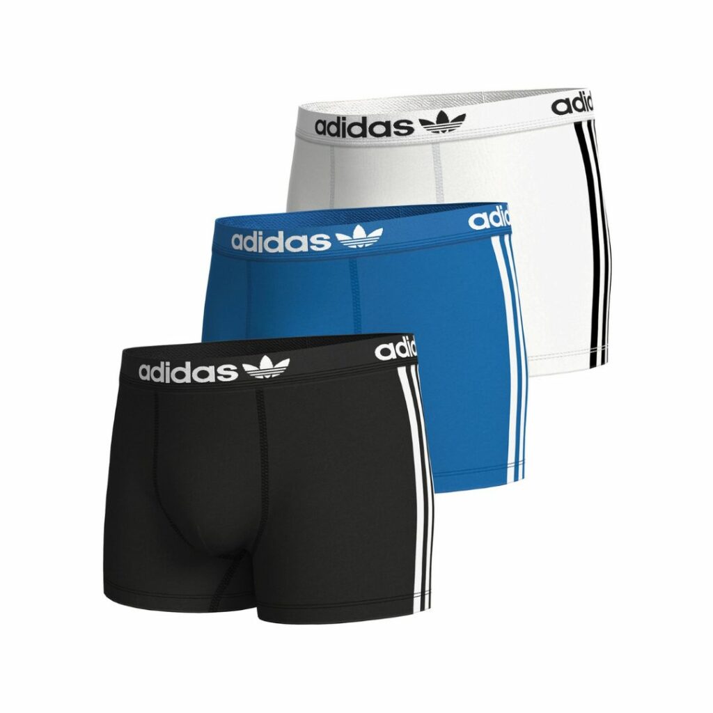 Adidas Culotte Comfort Flex Cotton 3-Stripes (3 pack) -  White/Directoire Blue/Black - immagine 2