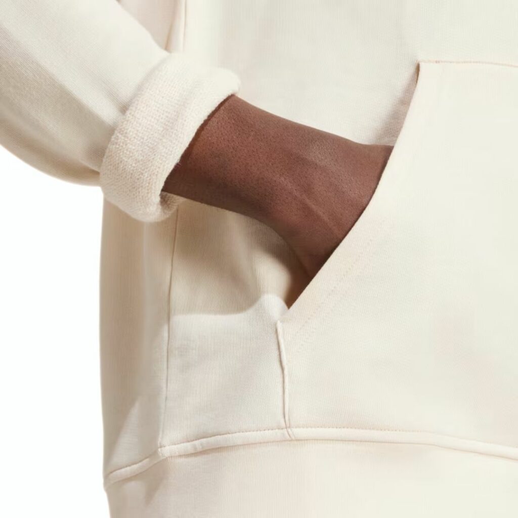 Adidas Felpa Con Cappuccio Trefoil Essentials - Wonder White - immagine 5