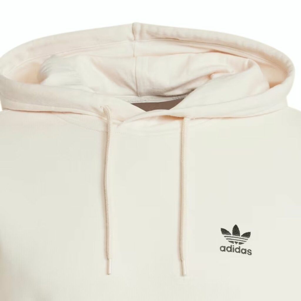 Adidas Felpa Con Cappuccio Trefoil Essentials - Wonder White - immagine 4