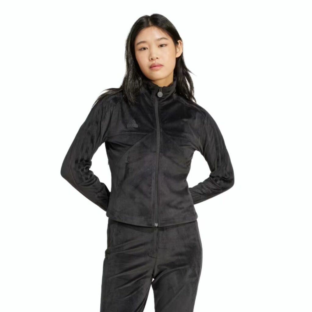 Adidas Tiro Giacca  3-Stripes In Velluto - Black