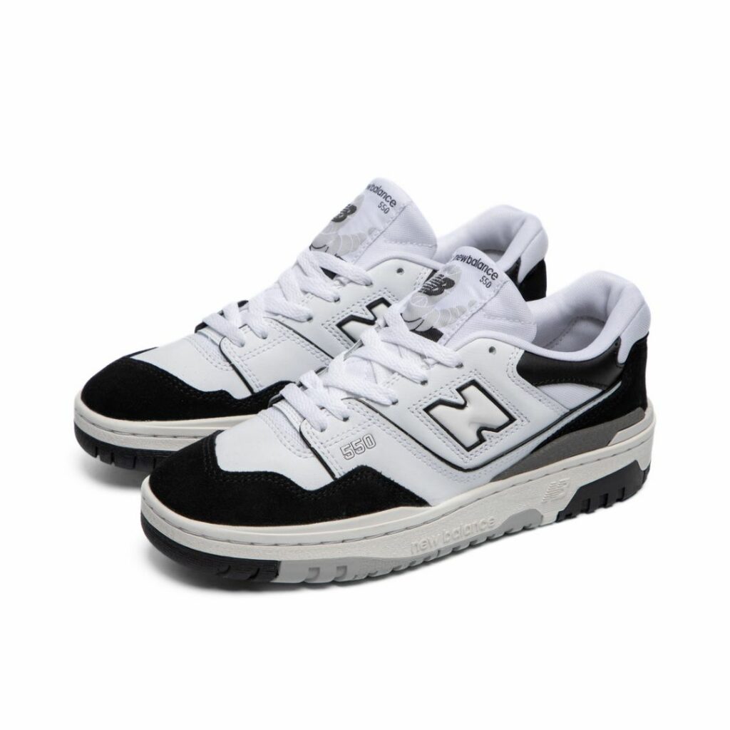 New Balance 550 J - White/Black/Rain Cloud