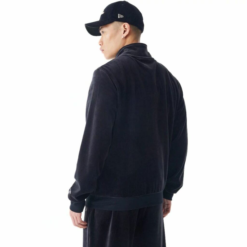 New Era Felpa Con Zip In Velluto - Black - immagine 4