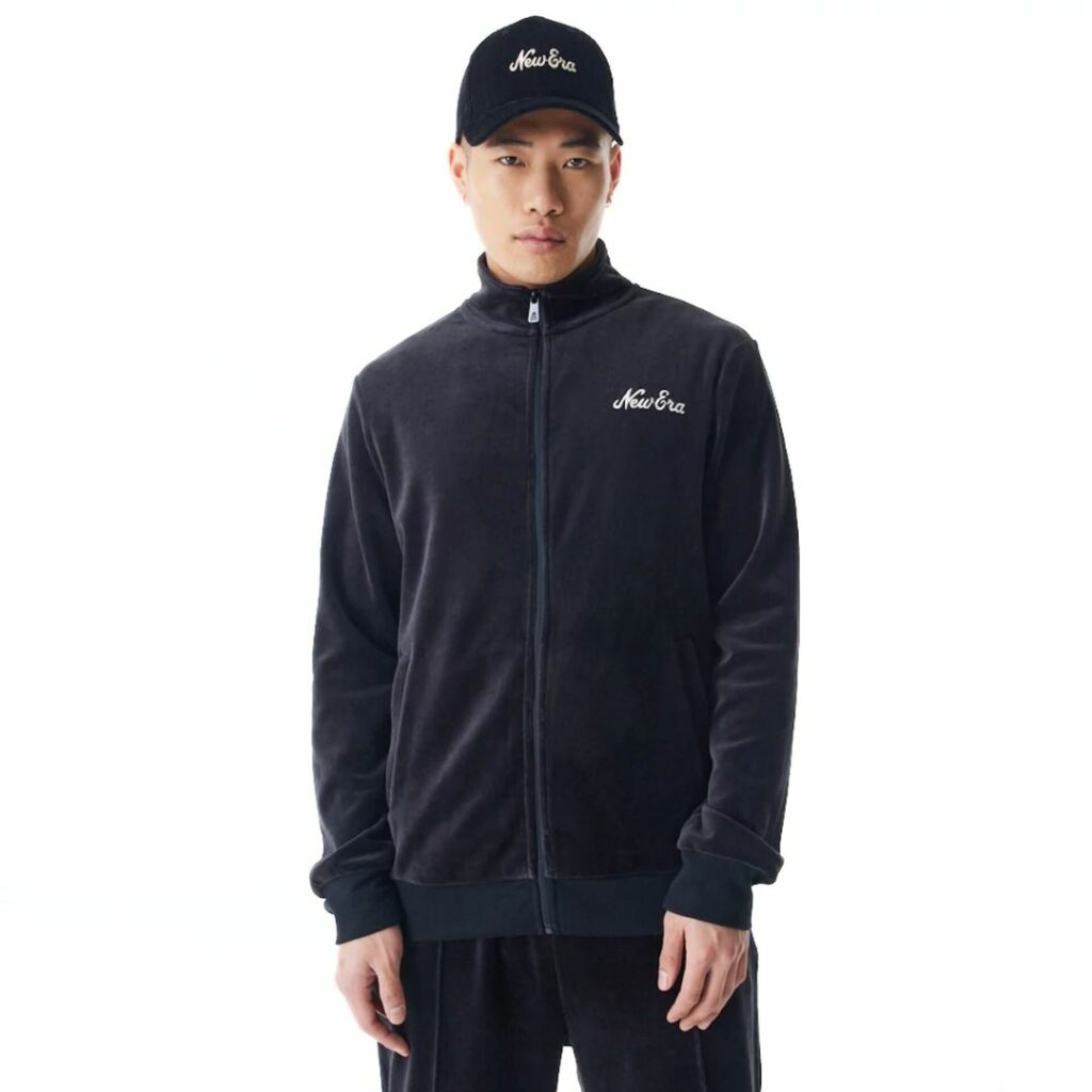 New Era Felpa Con Zip In Velluto - Black - immagine 3