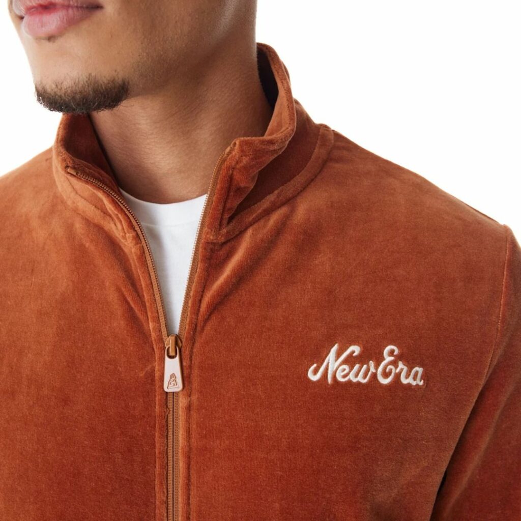 New Era Felpa Con Zip In Velluto - Brown - immagine 4