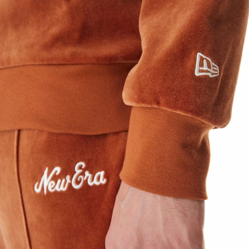 New Era Felpa Con Zip In Velluto - Brown - immagine 5
