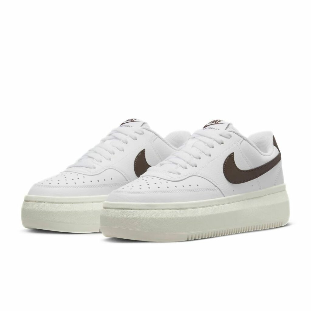 Nike Court Vision Alta - White/Sail/Baroque Brown - immagine 2