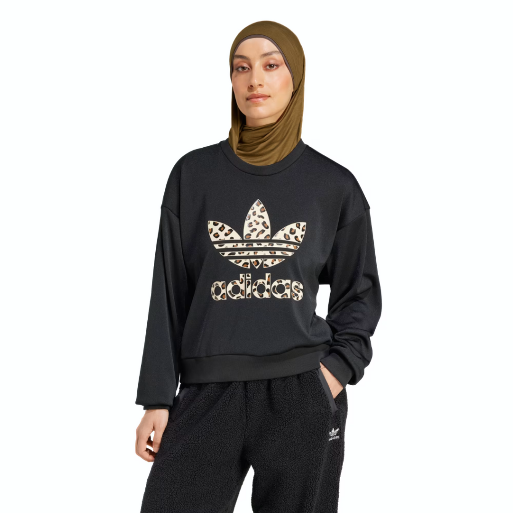 Adidas Felpa Leopardata - Black