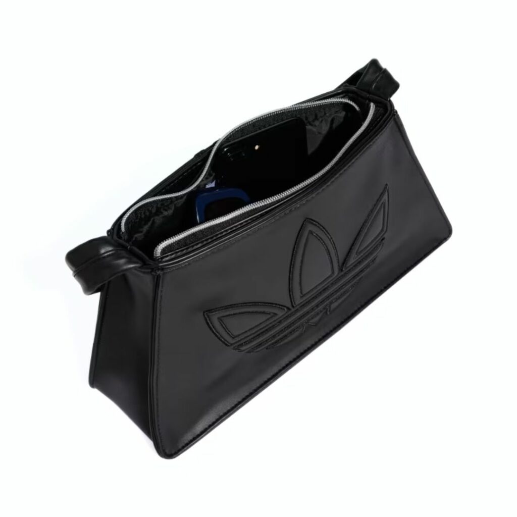 Adidas Borsa A Tracolla Polyurethane Outline Trefoil - Black - immagine 2
