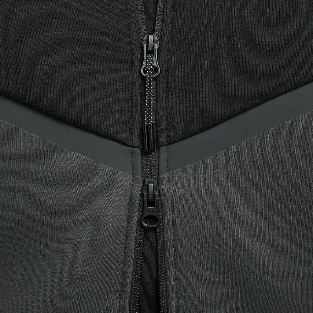 Nike Tech Felpa Con Cappuccio Windrunner E Zip - Black/Green Strike - immagine 5