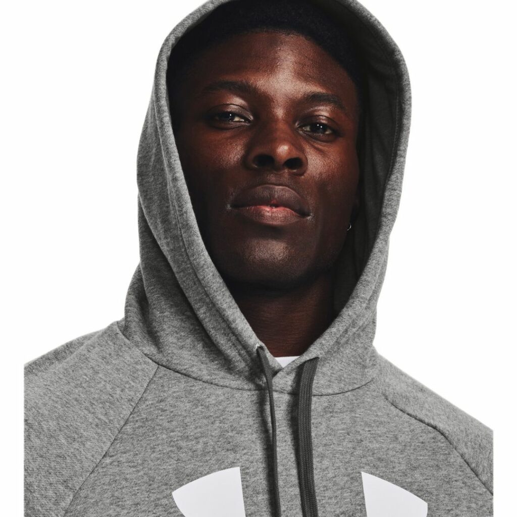 Under Armour Felpa Con Cappuccio Rival Fleece Grey White
