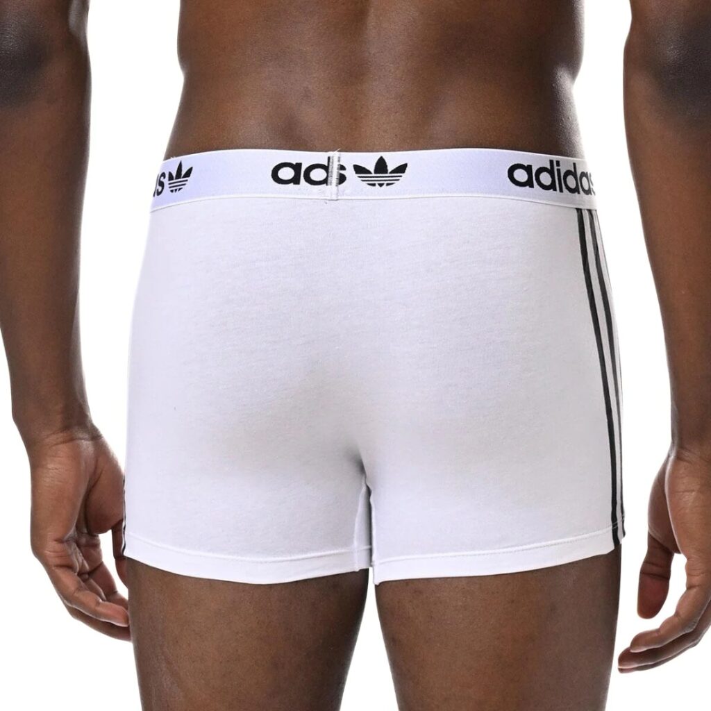 Adidas Adidas Culotte Comfort Flex Cotton 3-Stripes (3 pack) - White/Blue/Heather Grey - immagine 3