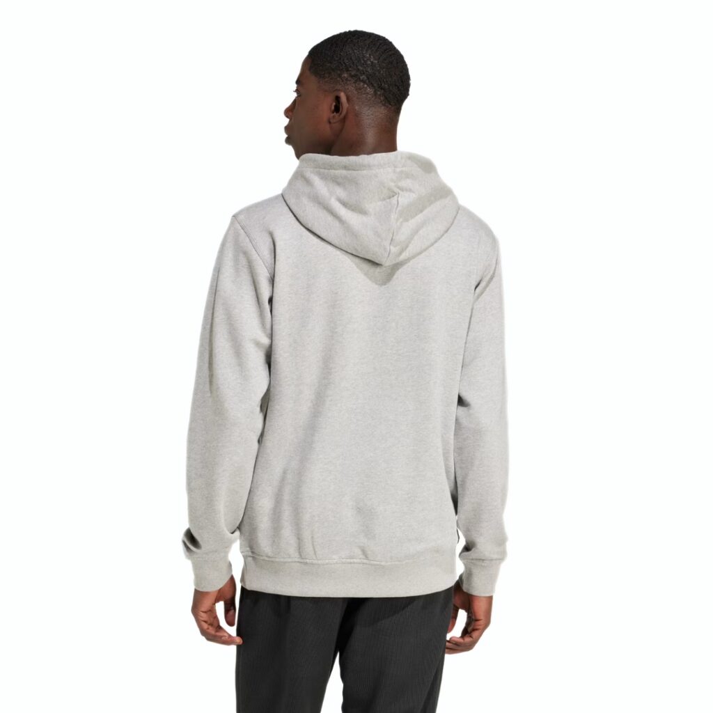 Adidas Felpa Con Cappuccio Trefoil Essentials - Medium Grey Heather - immagine 2
