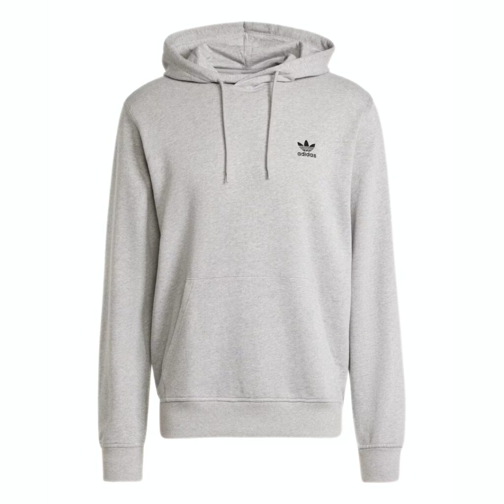 Adidas Felpa Con Cappuccio Trefoil Essentials - Medium Grey Heather - immagine 5