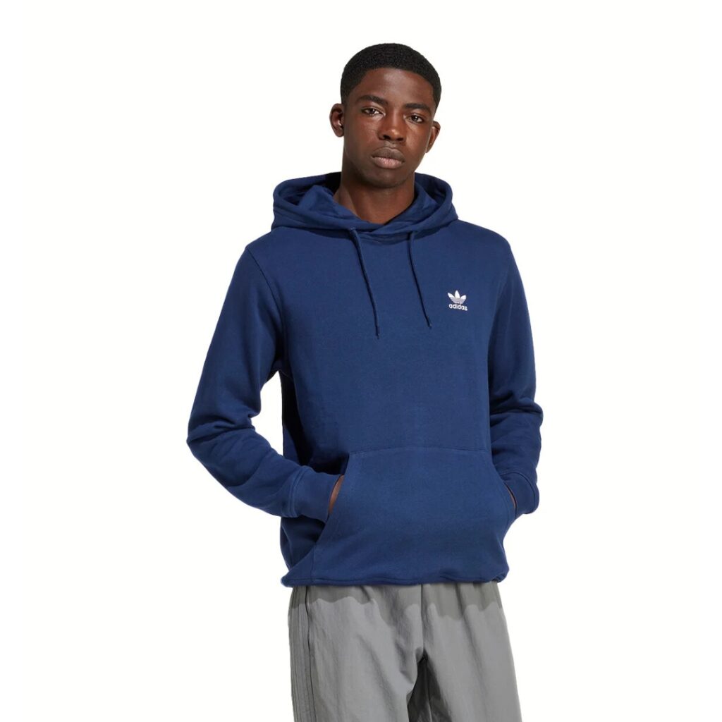 Adidas Felpa Con Cappuccio Trefoil Essentials - Navy