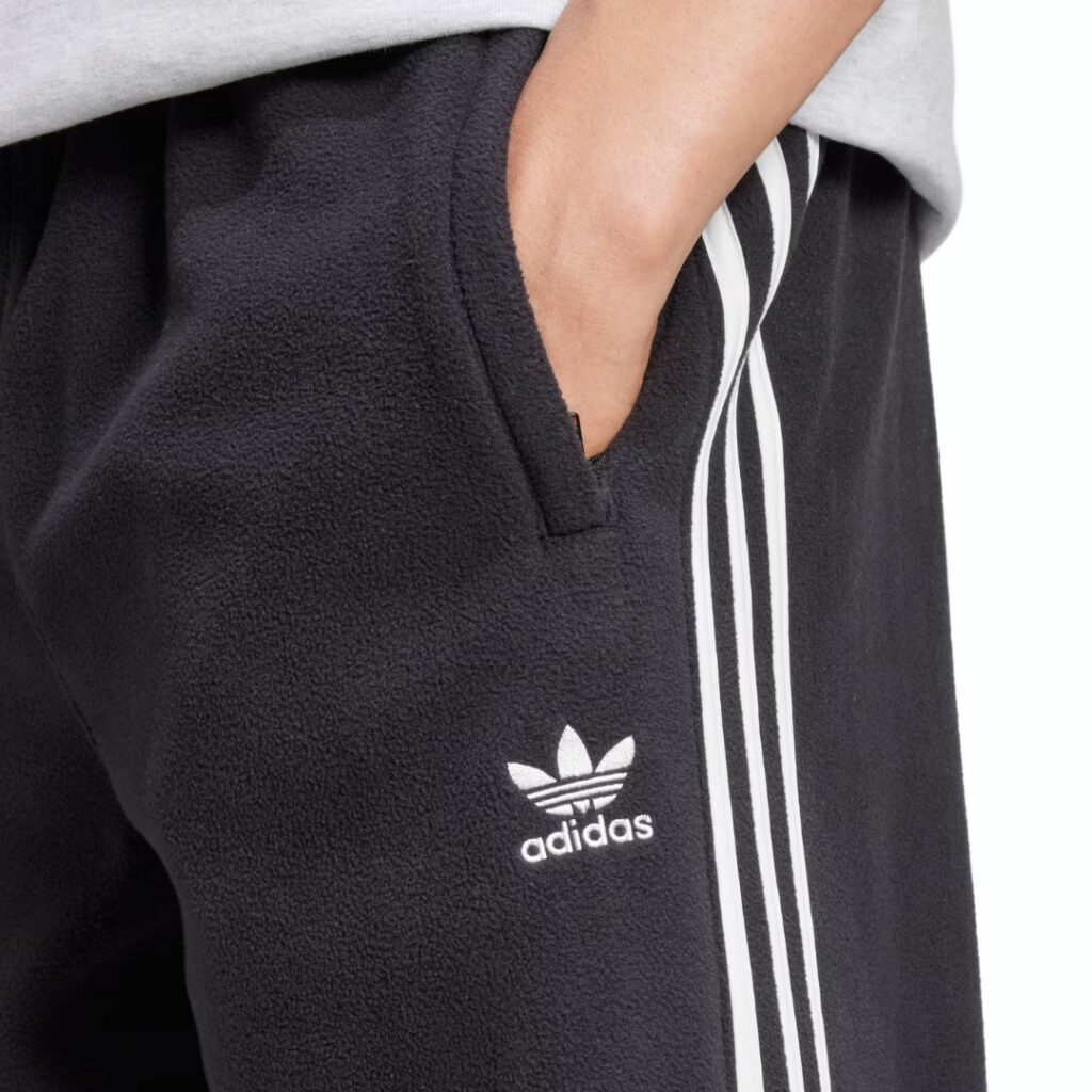 Adidas Pantaloni 3-Stripes In Fleece - Black - immagine 3
