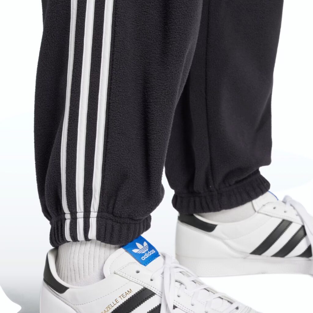 Adidas Pantaloni 3-Stripes In Fleece - Black - immagine 2