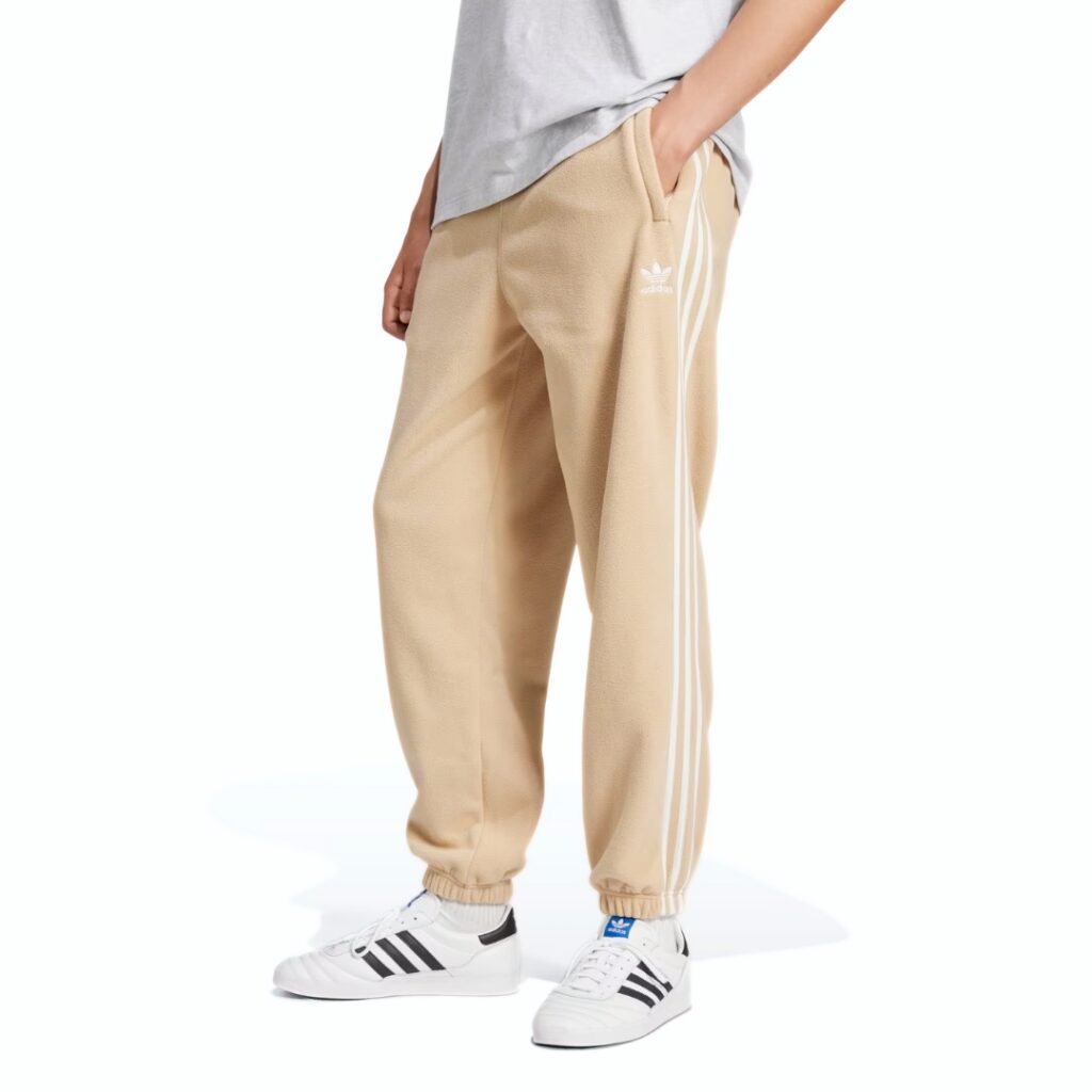 Adidas Pantaloni 3-Stripes In Fleece - Magic Beige