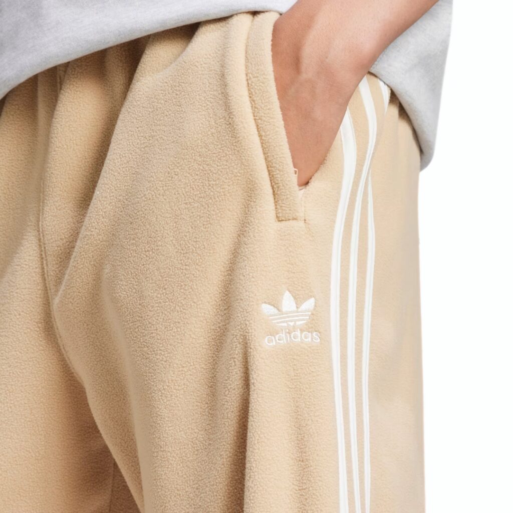 Adidas Pantaloni 3-Stripes In Fleece - Magic Beige - immagine 5