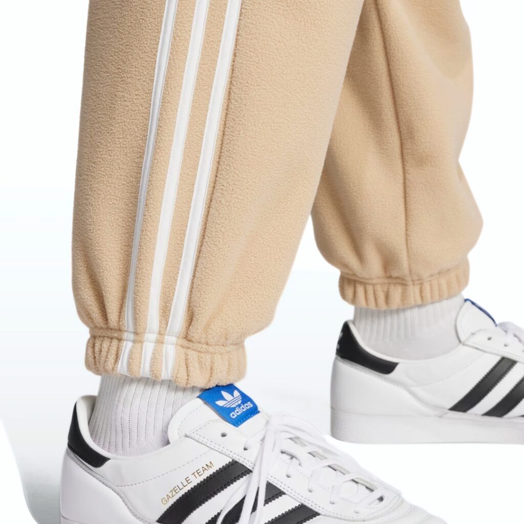 Adidas Pantaloni 3-Stripes In Fleece - Magic Beige - immagine 4