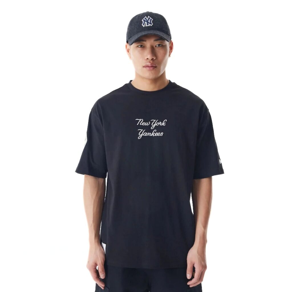 New Era T-Shirt Oversize New York Yanlees Tartan Infill - Black
