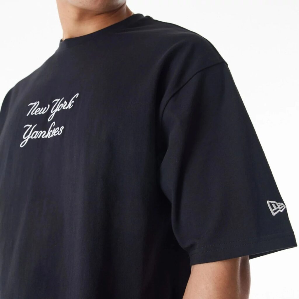 New Era T-Shirt Oversize New York Yanlees Tartan Infill - Black - immagine 5