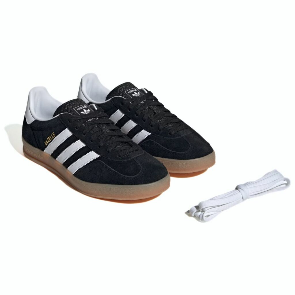 Adidas Gazelle Indoor - Core Black/Cloud White/Gum - immagine 2