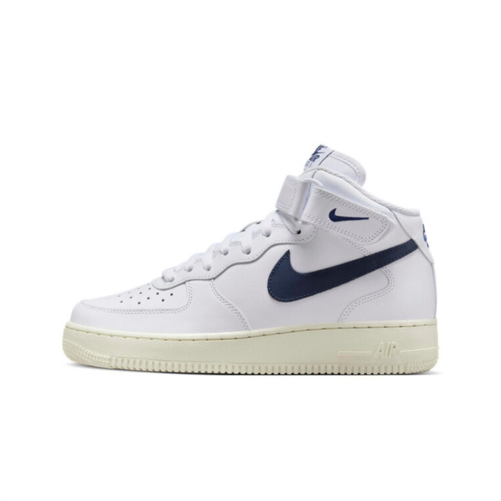 Nike Air Force 1 '07 Mid - White/Coconut Milk/Metallic Gold/Midnight Navy