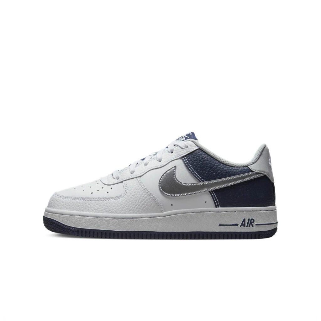 Nike Air Force 1 LV8 (gs) - White/Midnight Navy/Pure Platinum/Metallic Silver - immagine 2