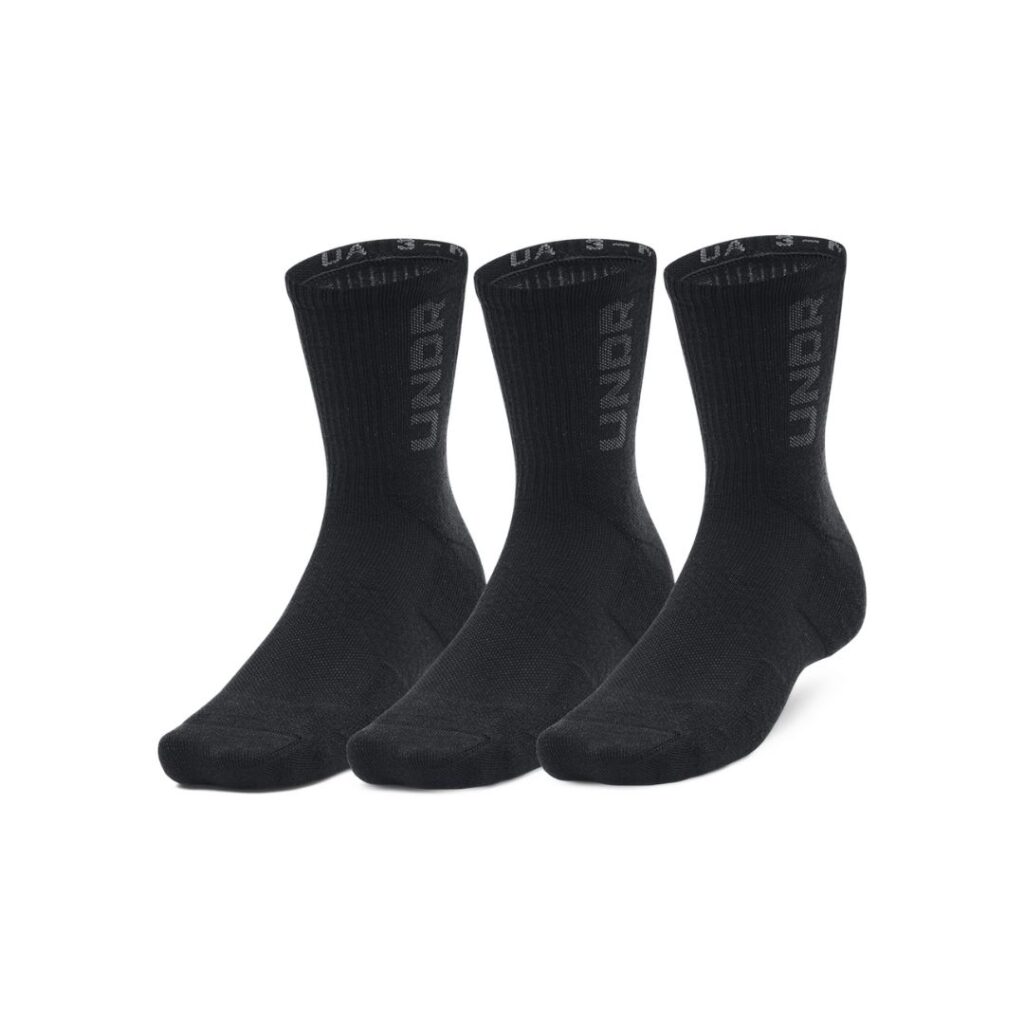 Under Armour Calze 3-Maker Mid-Crew - Black/Pitch Gray