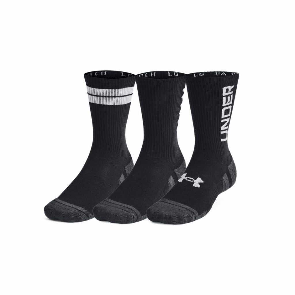 Under Armour Calze Performance Tech Crew (3 pack) - Black/White