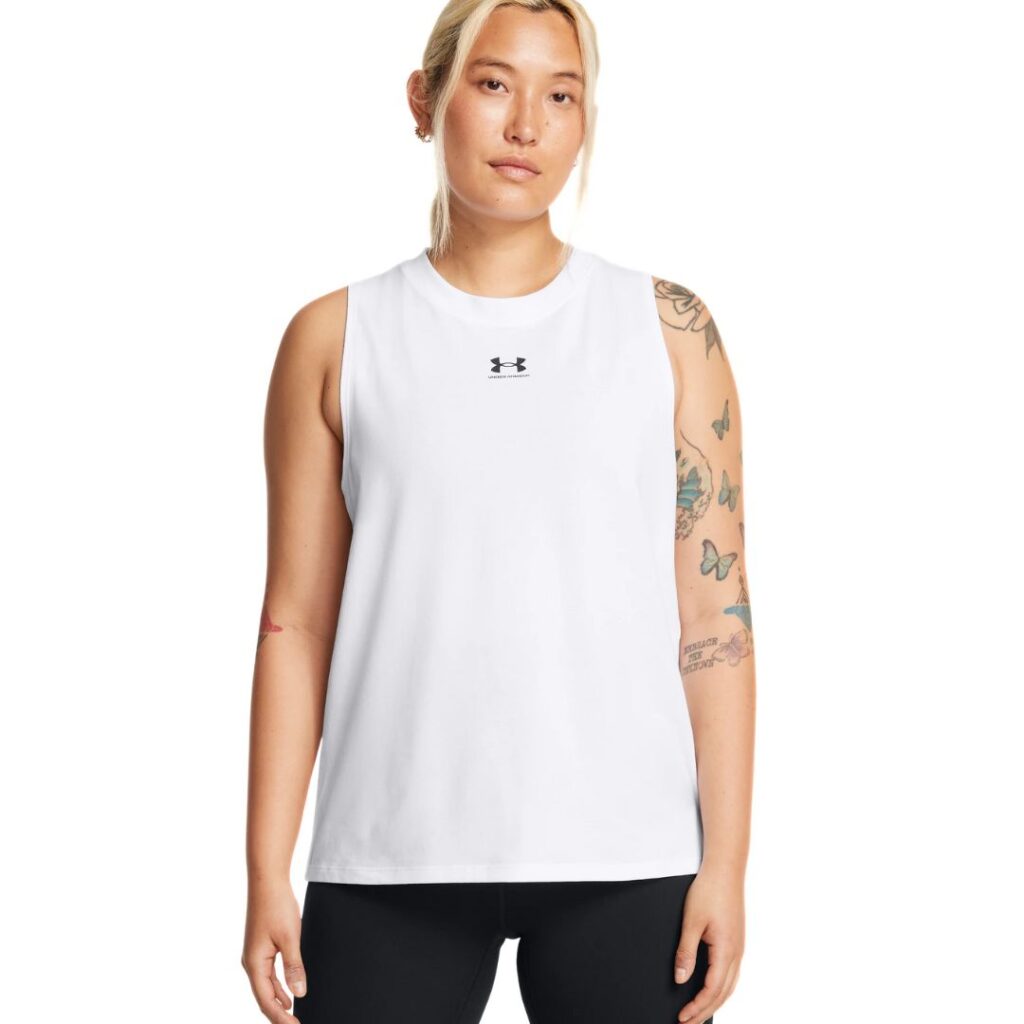 Under Armour Canotta Rival Muscle - White/Black
