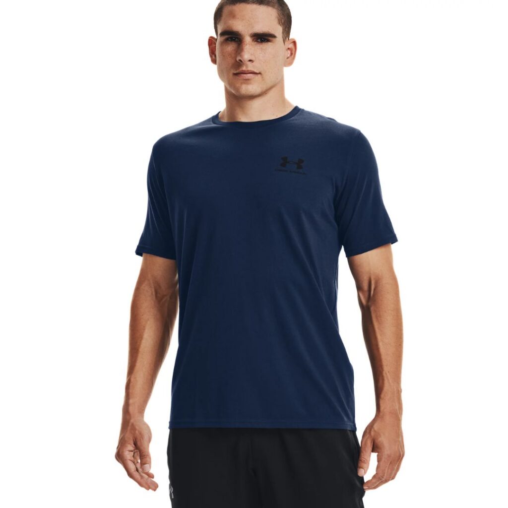 Under Armour T-Shirt Left Chest Logo - Academy/Black