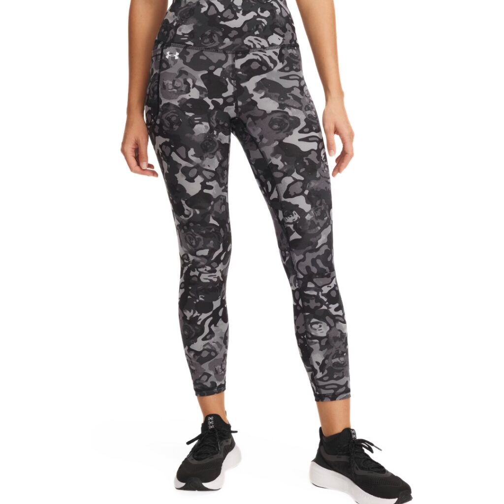 Under Armour Leggings Printed Ankle - Black/Titan Gray/White