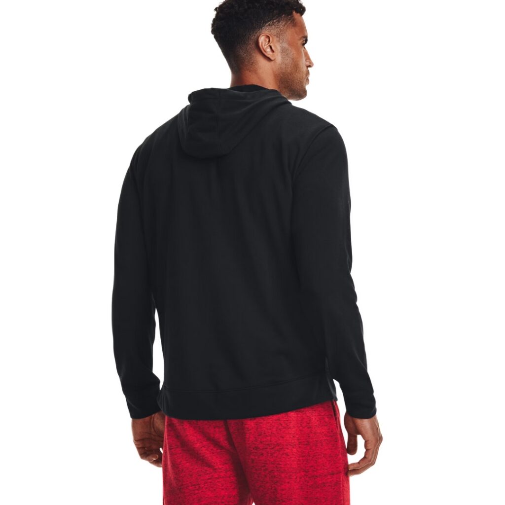 Under Armour Rival Terry Felpa Con Zip E Cappuccio - Black/White - immagine 3