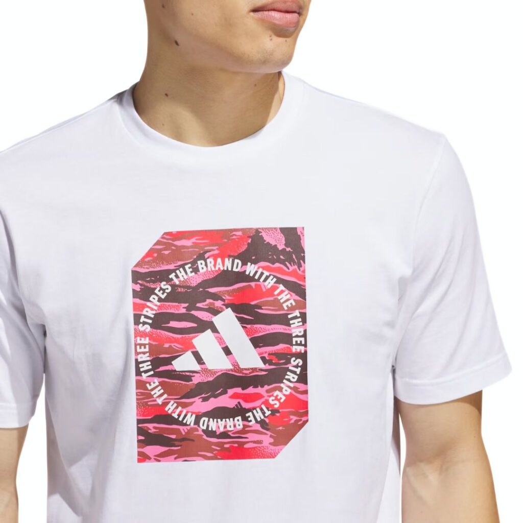 Adidas T-Shirt Camo Box Graphic - White - immagine 3