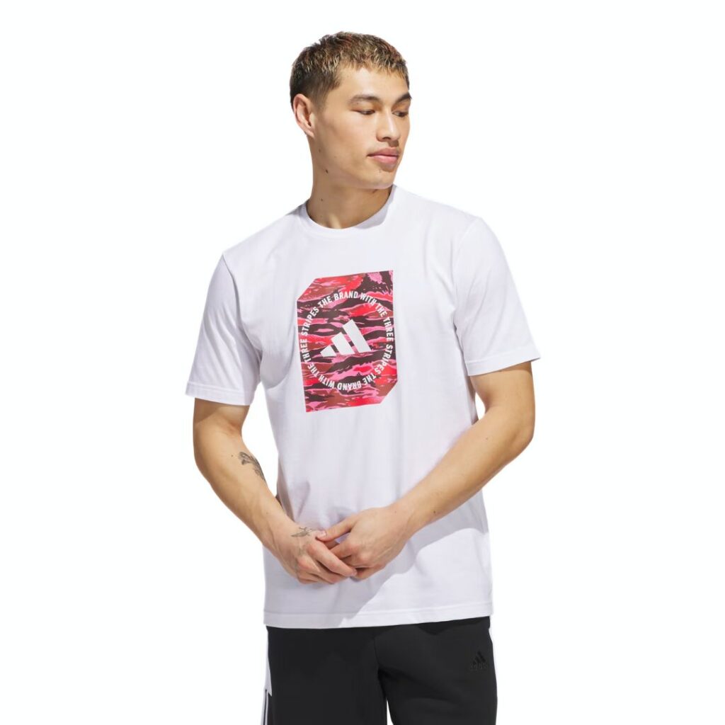 Adidas T-Shirt Camo Box Graphic - White