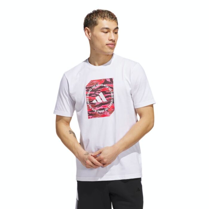 Adidas T-Shirt Camo Box Graphic - White