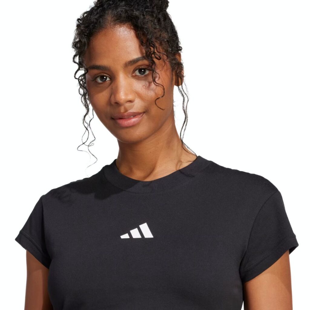 Adidas T-Shirt Crop Future Icons Small Logo - Black - immagine 2
