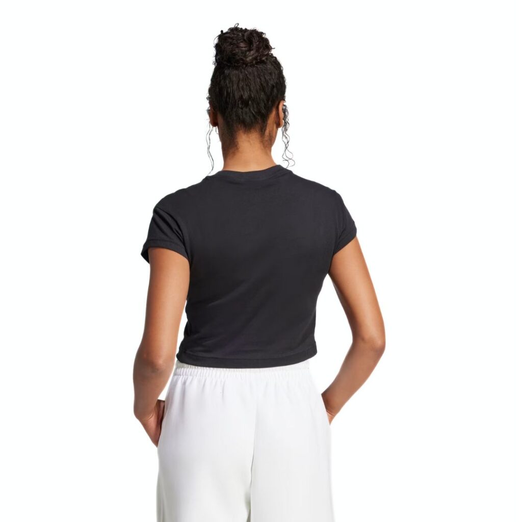 Adidas T-Shirt Crop Future Icons Small Logo - Black - immagine 3