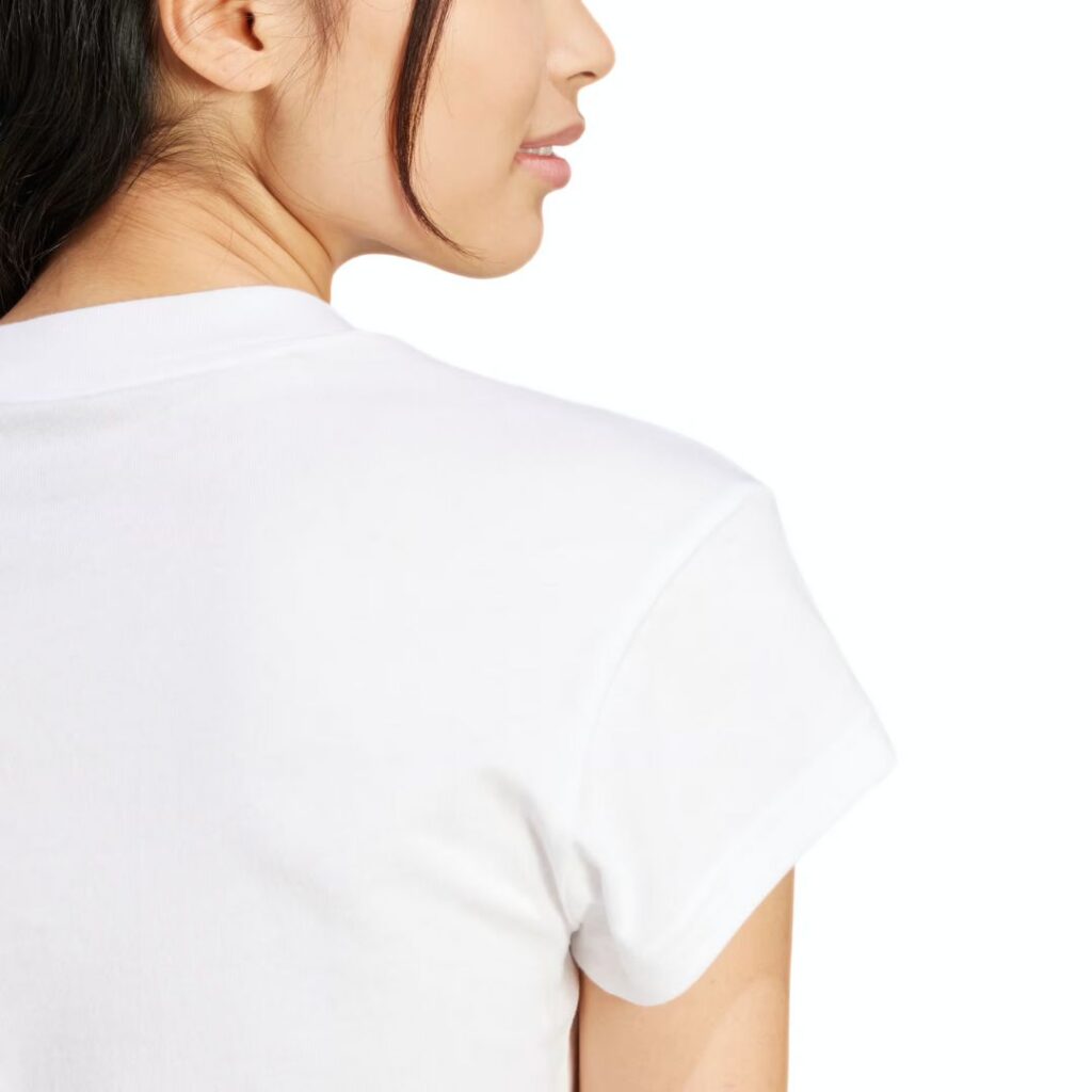 Adidas T-Shirt Crop Small Logo Future Icons - White - immagine 4