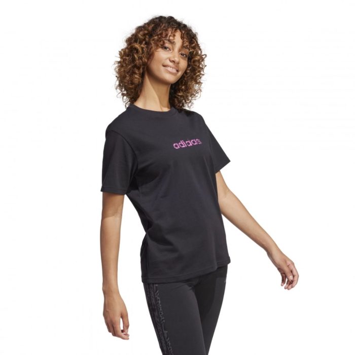Adidas T-Shirt Linear Logo Camo - Black