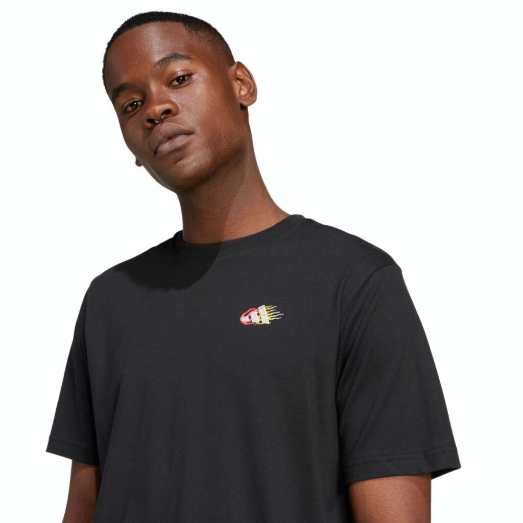 Adidas T-Shirt Mini Embroidery Graphic - Black - immagine 2