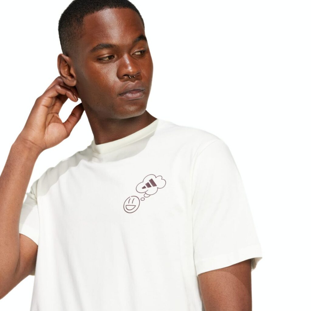 Adidas T-Shirt Verbiage Circle Graphic - Wonder Beige - immagine 3